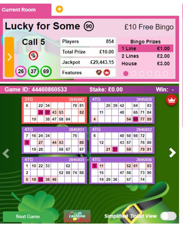 Busy Free Bingo Room